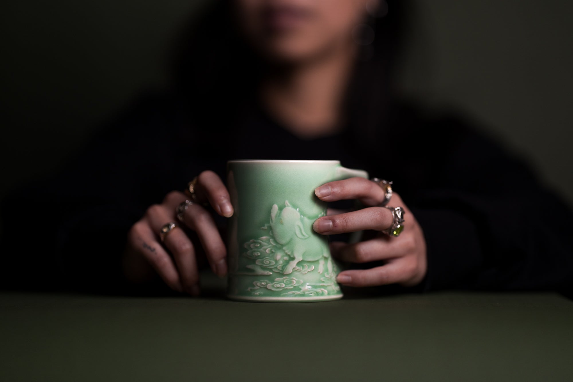 Le Cochon — Mug à thé  en céladon de Longquan